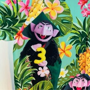Sesame Street the count Hawaiian Shirt XL